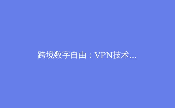 跨境数字自由：VPN技术演进与全球网络访问新格局 - 4