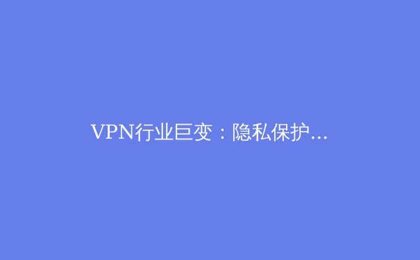VPN行业巨变：隐私保护、跨境访问与未来网络自由的全新解析 - 4